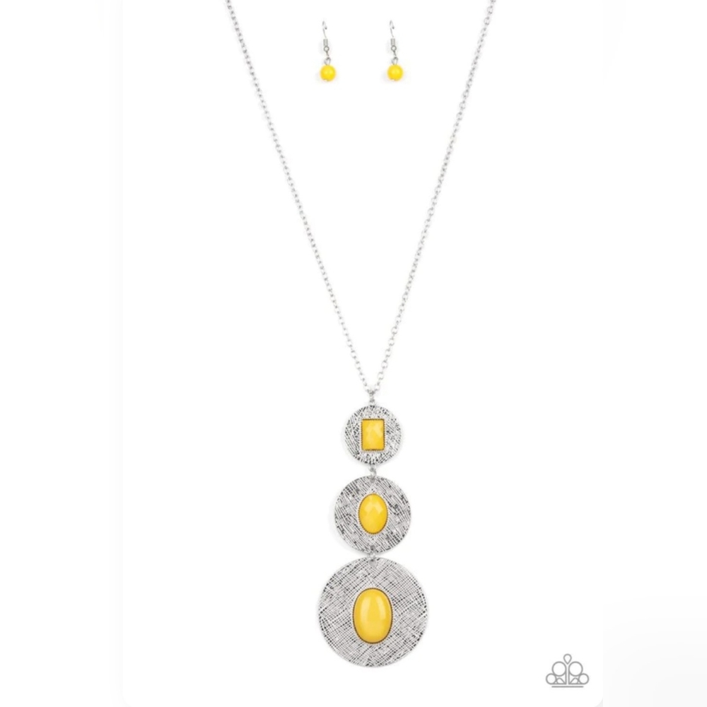 Talisman Trendsetter Yellow Necklace 💛 SALE Longer Silver
